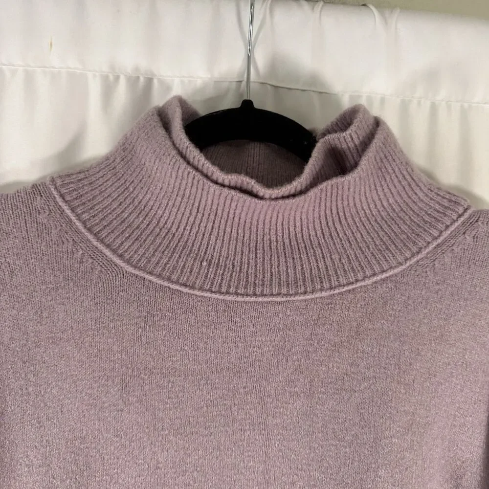 Free People Sweater Women's Small Purple Knit Wool Blend Turtleneck Pullover